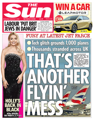 The Sun front page
